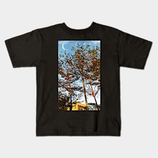 Moon behind the tree Kids T-Shirt